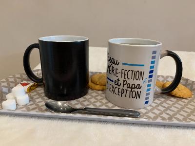 MUG MAGIQUE "BEAU PERE-FECTION ET PAPA D'EXCEPTION"