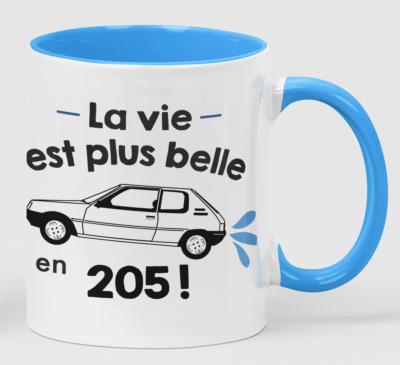 MUG "LA VIE EST PLUS BELLE EN 205"