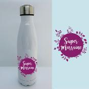 BOUTEILLE ISOTHERME "SUPER MARRAINE" COURONNE DE FLEURS