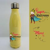 BOUTEILLE ISOTHERME "SUPER MAÎTRESSE" HÉROÏNE BLONDE