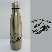 BOUTEILLE ISOTHERME "JE PEUX PAS J’AI SKIS"
