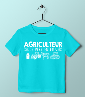 TEE SHIRT ENFANT "AGRICULTEUR DE PERE EN FILS"