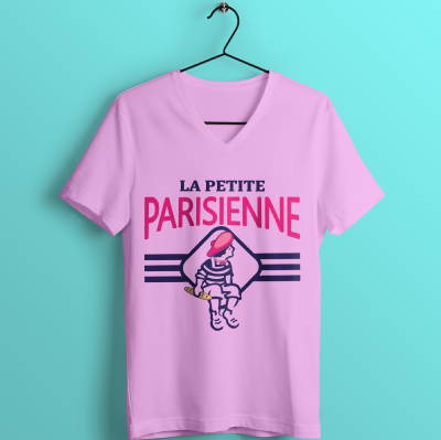 TEE-SHIRT FEMME  " LA PETITE PARISIENNE"