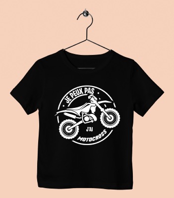 T-shirt Enfant 6 Ans Motocross - Cadeau Anniversaire Garçon, Motif Humour, Coton Léger