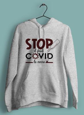 SWEAT "STOP IL FAUT COVID LE VERRE"