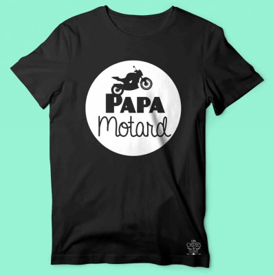 Tee-shirt Homme Papa motard idée cadeau humour fête des pères moto Par  FAPROD