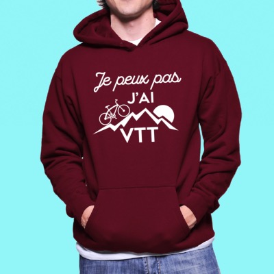 SWEAT "JE PEUX PAS J'AI VTT"