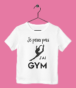 TEE SHIRT ENFANT "JE PEUX PAS J'AI GYM" (SAUT)