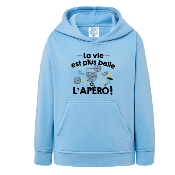 SWEAT ENFANT " LA VIE EST PLUS BELLE À L'APÉRO"