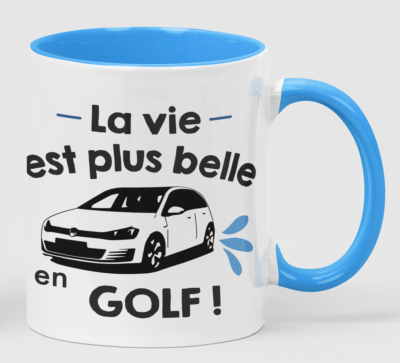 MUG "LA VIE EST PLUS BELLE EN GOLF"