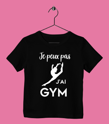 TEE SHIRT ENFANT "JE PEUX PAS J'AI GYM" (SAUT)