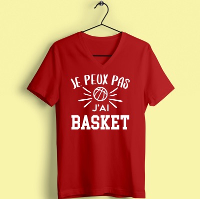 TEE-SHIRT "JE PEUX PAS J'AI BASKET"