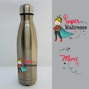 BOUTEILLE ISOTHERME "SUPER MAÎTRESSE" HÉROÏNE BLONDE