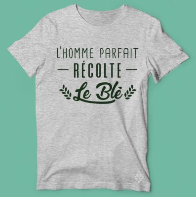 TEE-SHIRT "L'HOMME PARFAIT RÉCOLTE LE BLÉ"