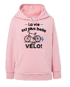 SWEAT ENFANT " LA VIE EST PLUS BELLE EN VÉLO"