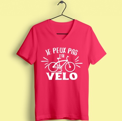 TEE-SHIRT "JE PEUX PAS J'AI VELO"