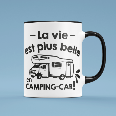 MUG "LA VIE EST PLUS BELLE EN CAMPING-CAR"