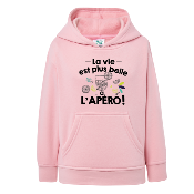 SWEAT ENFANT " LA VIE EST PLUS BELLE À L'APÉRO"