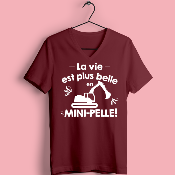 T-SHIRT  "LA VIE EST PLUS BELLE EN MINI-PELLE"