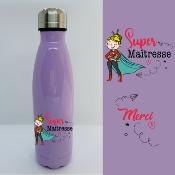 BOUTEILLE ISOTHERME "SUPER MAÎTRESSE" HÉROÏNE BLONDE