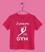 TEE SHIRT ENFANT "JE PEUX PAS J'AI GYM" (SAUT)