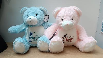 PELUCHE OURS COULEUR PERSONNALISABLE