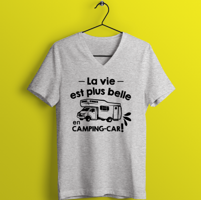 T-SHIRT "LA VIE EST PLUS BELLE EN CAMPING CAR"