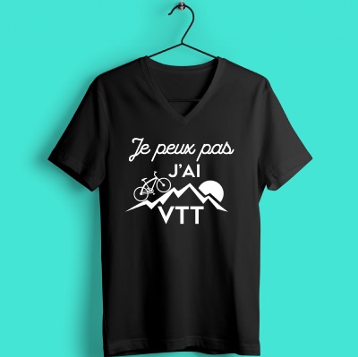 TEE-SHIRT "JE PEUX PAS J'AI VTT"