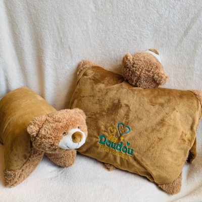 Doudou nounours personnalisé - Rose - Vente Doudou personnalisable