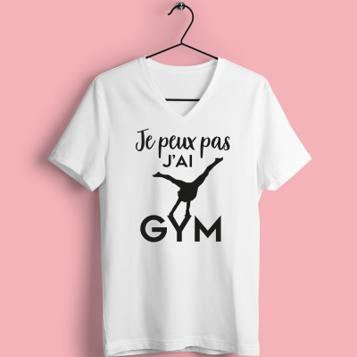 TEE-SHIRT "JE PEUX PAS J'AI GYM" (POUTRE)