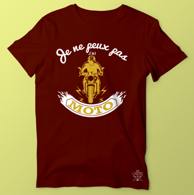 T shirt Motard homme - Peux pas j'ai Moto !