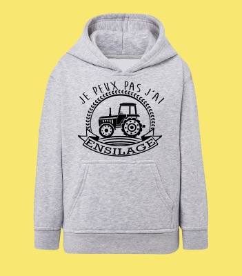 SWEAT ENFANT " JE PEUX PAS J'AI ENSILAGE"