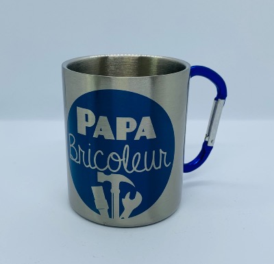 Tasse inox "Papa Bricoleur"