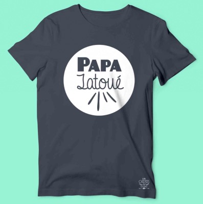 TEE-SHIRT  "PAPA TATOUÉ"