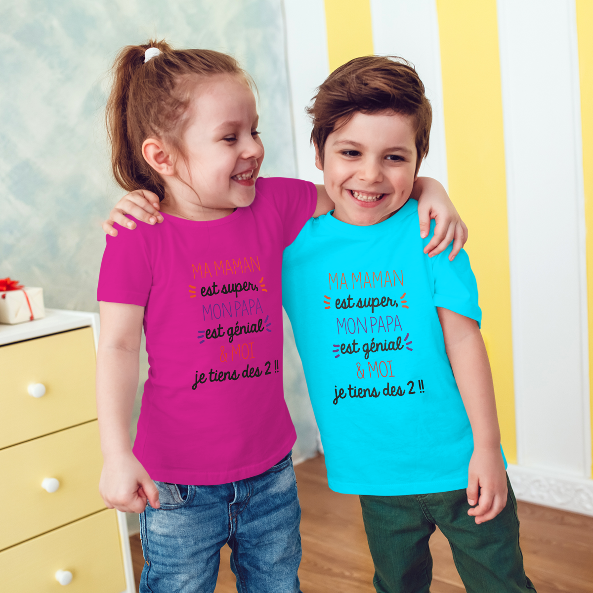 Papa T Shirt Super Maman TEE SHIRT ENFANT MA MAMAN EST SUPER MON