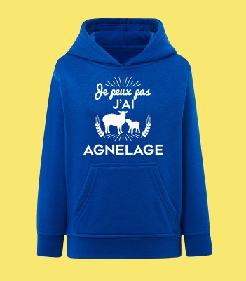 SWEAT ENFANT " JE PEUX PAS J'AI AGNELAGE"