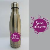 BOUTEILLE ISOTHERME "SUPER MARRAINE" COURONNE DE FLEURS