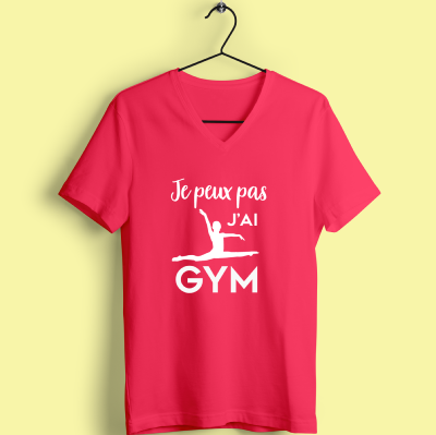 TEE-SHIRT "JE PEUX PAS J'AI GYM" (GRAND ÉCART)