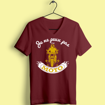 TEE-SHIRT "JE NE PEUX PAS J'AI MOTO"