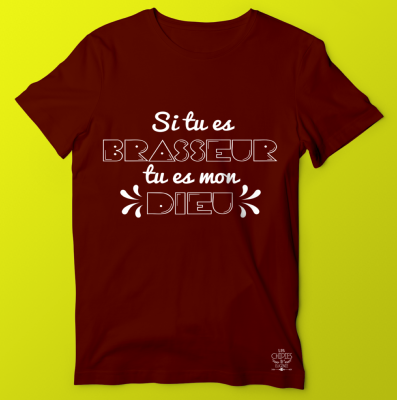 TEE-SHIRT "SI TU ES BRASSEUR TU ES MON DIEU"