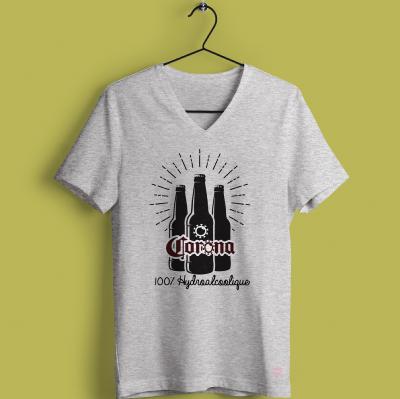 TEE-SHIRT "CORONA 100% HYDRO ALCOOLIQUE"