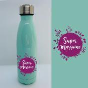 BOUTEILLE ISOTHERME "SUPER MARRAINE" COURONNE DE FLEURS