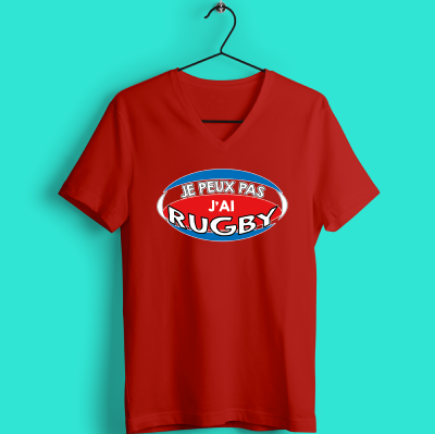 TEE-SHIRT "JE PEUX PAS J'AI RUGBY"